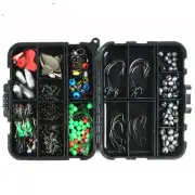 188Pcs Fishing Tackle Kit Accessories Lures/Sinker/Weights/Beads/Hooks/Swivels
