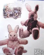 Vtg 80s Linda Carr Vogue Bunny Rabbit Pattern 28" tall boy & girl Vogue 7138 FF