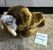 Vtg 1970s Dakin 9" Walrus Plush Stuffed Animal Old Toy Bean Bags NWT NOS