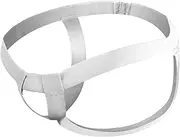 [FBIEE88TR] 3PCS Men's Sexy Open Front Ring Underwear Stretch Jockstraps Seamless Thong G-String Bikini Trunks(White)