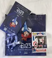 D23 Expo 2024 Target Bullseye in Captain America Shirt Funko, Bag, Lanyard & Map