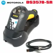 Symbol Zebra DS3578-SR 1D 2D Bluetooth Barcode Scanner Reader USB Kit W/ Cradle