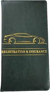 [Generic] Car Registration Holder, Insurance Card Wallet, Driver Document Pouch, Sturdy Compact Easy to Store Secure Closure Lightweight for License, 9.45x5.12 Inches