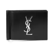 Genuine Saint Laurent YSL Silver Badge Logo Men's Money Clip 485630 0SX0E 1000