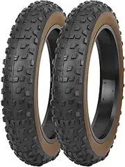 WEEROCK 1/2 Pack 20 Inch Electric Bike Fat Tires 20 X 4.0in E Bike Snow Tire with/Without Inner Tubes for 20" Bikes, Tricycle, Electric Bicycle, Black