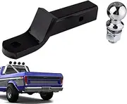 Drop Hitch 2-Inch Receiver | Solid Steel Tow Ball Hitch | Heavy-Duty, Adjustable, Anti-Rattle Adjustable Trailer Hitch Receiver for 2 Inch Receiver