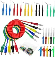Perfeclan 31 Pieces Automotive Test Wires Set Banana Plug to Copper Alligator Clip Sturdy Repair Parts for Service Shops Multipurpose