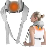 Airelax Neck Massager with Heat Cordless Shiatsu Back and Neck Massager Electric Kneading Back Massager Deep Tissue Shoulder Massager, Massage Pillow for Shoulder, Leg, Body Muscle