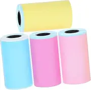 ARTIBETTER 4Rolls Thermal Labels Stickers for Mini Printers Self Adhesive Blank Photo Stickers for Organizing Marking and Sorting