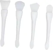 Healeved 4Pcs Professional Facial Mask Applicators Soft Dual Head Brushes for Mud Masks for Precision Application Eyes Nose Areas