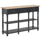Wood Console Table Hallway Entry Way Wooden Desk Display Shelf Drawers
