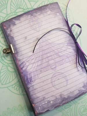 Junk Journal Booklet "BEWITCHED NIGHT" HANDMADE Cards, Pockets GRIMOIRE