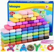Air Dry Clay, Modelling Clay for Kids, 64 Colors DIY Molding Magic Clay for with