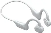 Bone Conduction Headphones,Open Ear Sports Headset,Bluetooth 5.0 True Wireless Headphones,Waterproof,Built-in Mic,White