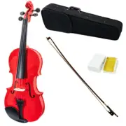 SKY 4/4 Full Size Solid Wood Red Violin Beautiful Color with Brazilwood Bow