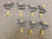 Airfix 1/32 7th Cavalry 1970s issue 7 mounted w/ horses /saddles LotB