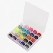 ColorCord Sewing Kit: 25 Vibrant Threads, Bobbins & Trimmer for Quilting & Machi