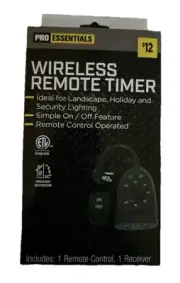 Pro Essentials Wireless Remote Timer Control Landscape Security Holiday NEW