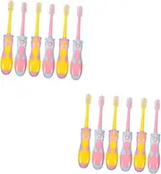 Healeved 2sets Toothbrush for Kids Safe Pp Material Ergonomic Handle Cartoon Design Gentle Brushing for Teeth Cleaning 6pcs*2 Random Color