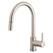 Abey Lucia Brushed Nickel Pull Out Kitchen Mixer Tap SK5-AV-BN