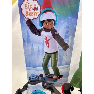 Elf on the Shelf Holly Jolly Ollie Skateboarder Set New in Box