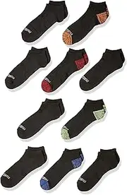 [Fruit of the Loom] Boys' 10 Pack Half Cushion No Show Socks