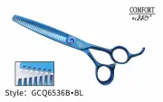 KKO Comfort Line Scissors Double Thinner with 36 V Teeth 6.5" [Blue] Dog Pet Gr