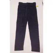 Mini Boden shimmer leggings 6-7 navy blue