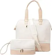[MINKARS] Weekender Bag with Shoe Compartment,Laptop Sleeve,USB Charging Port