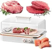 Food Preservation Defroster, 5L Electric Thawing Board, Aluminum Alloy Meat Thawing Board, Constant Temperature Fast Defrosting Machine, 360 ° Cycle Thawing Box for Chicken, Fish, Steak