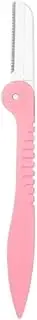 1pcs Ladies Face Shaver Eyebrow Trimmer Blade Anti-Scratch Razor Makeup Tools Eyebrow Trimmer Face Razor for Women(Light red)