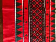HMONG RED & GREEN WALL HANGING /TABLE RUNNER