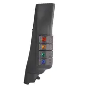 A Pillar Switch Panel Kit with 4 LED Boat Rocker Switch for Jeep Wrangler JK JKU 2011-2017 Left-Hand Black