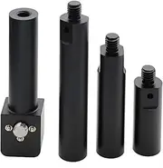 HangTon 19mm Rods Tube Support, 2" 3" 4" Length Extension for Sony ARRI RED Camera Wireless Follow Focus Lens Motor Shoulder Rail Mounting with 3/8" Thread, 4 Sections, Black