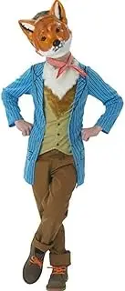 [Fancy Me] Rubie's Men's Fantastic Mr Fox Fancy Dress Costume Outfit with Mask, Blue/Brown/White, 3-4 Years