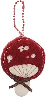 ZUNOXAZ Cute Plush Mushroom Keychain Soft Cloth Mushroom Charm Keyring Handmade Decorative Key Unique Keychain for Car Keys Stylish Purse Accessory Adorable Pendant
