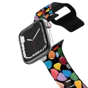 Apple Watch Series 4-6, SE (40mm) Impact Band Rainbow Pebbles on Black