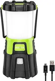 EULOCA LED Camping Lantern Rechargeable, Super Bright 1200lm Dimmable 4 Lighting Modes Portable Tent Light ,Perfect Lantern Flashlight for Hiking,Fishing, Power Cuts,Emergency and More with USB Cable