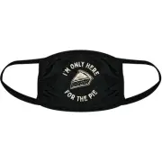 Only Here For The Pie Face Mask Funny Thanksgiving Pumpkin Pie Nose And Mouth