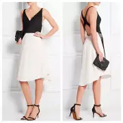 Narciso Rodriguez Black Beaded Crepe Dress Size 8US/44 IT MSRP $1295