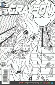 GRAYSON #16 (2014) TOM KING ~ ADULT COLORING BOOK CARDSTOCK VARIANT ~ UNREAD NM