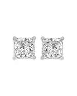 Bloomingdale's Fine Collection Diamond Princess Cut Stud Earrings in Platinum, 1.0 tcw