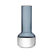 Nude Glass Contour Bud Vase, Steel Blue