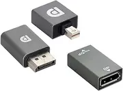 Cablecc 3pcs/Set Mini DisplayPort 1.2 4K 60hz to DP Adapter Male Female Ultra-HD UHD for Video PC Laptop TV