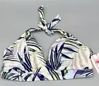 Calia Paradise Palm Halter Top Size 2X Medium Support Plus Size V Neck NEW NWT