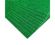 10Pcs Craft Paper Glitter Bright Color Thick Manual Paper-Cut Scrapbook Paper DIY Supplies-Dark Green