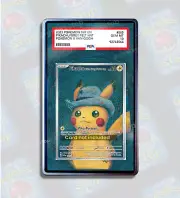 Pikachu with Grey Felt Hat PSA CGC Beckett | Display Case Extended Art for Pokem