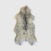 Natural Grey, Icelandic Sheepskin Throw Blanket Rug Black Sheep White Light