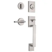 Nuk3y Haven Modern Handleset Front Door Entry Handle and Deadbolt with Revers...