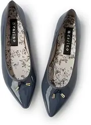 [MODE ET JACOMO carino] Women's CAWG42305 Ballet Shoes, Blue Enamel, 23.0 cm